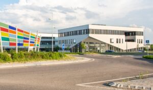 Entrée du Carré Blanc à Schiltigheim, centre d'imagerie médicale