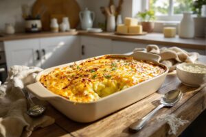 Sauce Mornay crémeuse au fromage dans une casserole